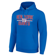 New York Giants Starter Unisex Team Mesh Print Graphic Tri-Blend Pullover Hoodie Royal - NFL