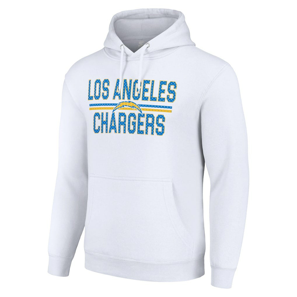 Los Angeles Chargers Starter Unisex Team Mesh Print Graphic Tri-Blend Pullover Hoodie White - NFL