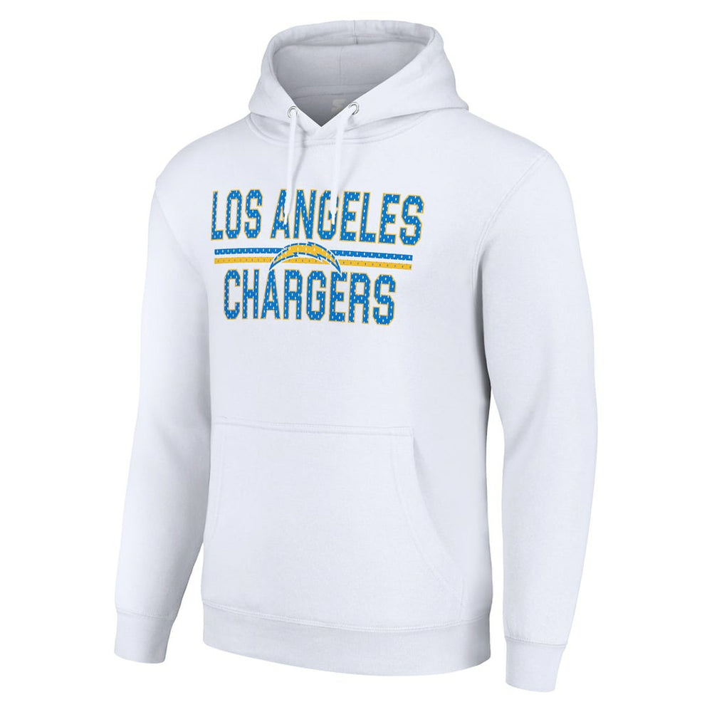 Los Angeles Chargers Starter Unisex Team Mesh Print Graphic Tri-Blend Pullover Hoodie White - NFL