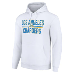 Los Angeles Chargers Starter Unisex Team Mesh Print Graphic Tri-Blend Pullover Hoodie White - NFL