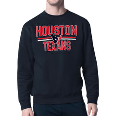 Houston Texans Starter Team Mesh Print Graphic Pullover Sweatshirt Navy - NFL
