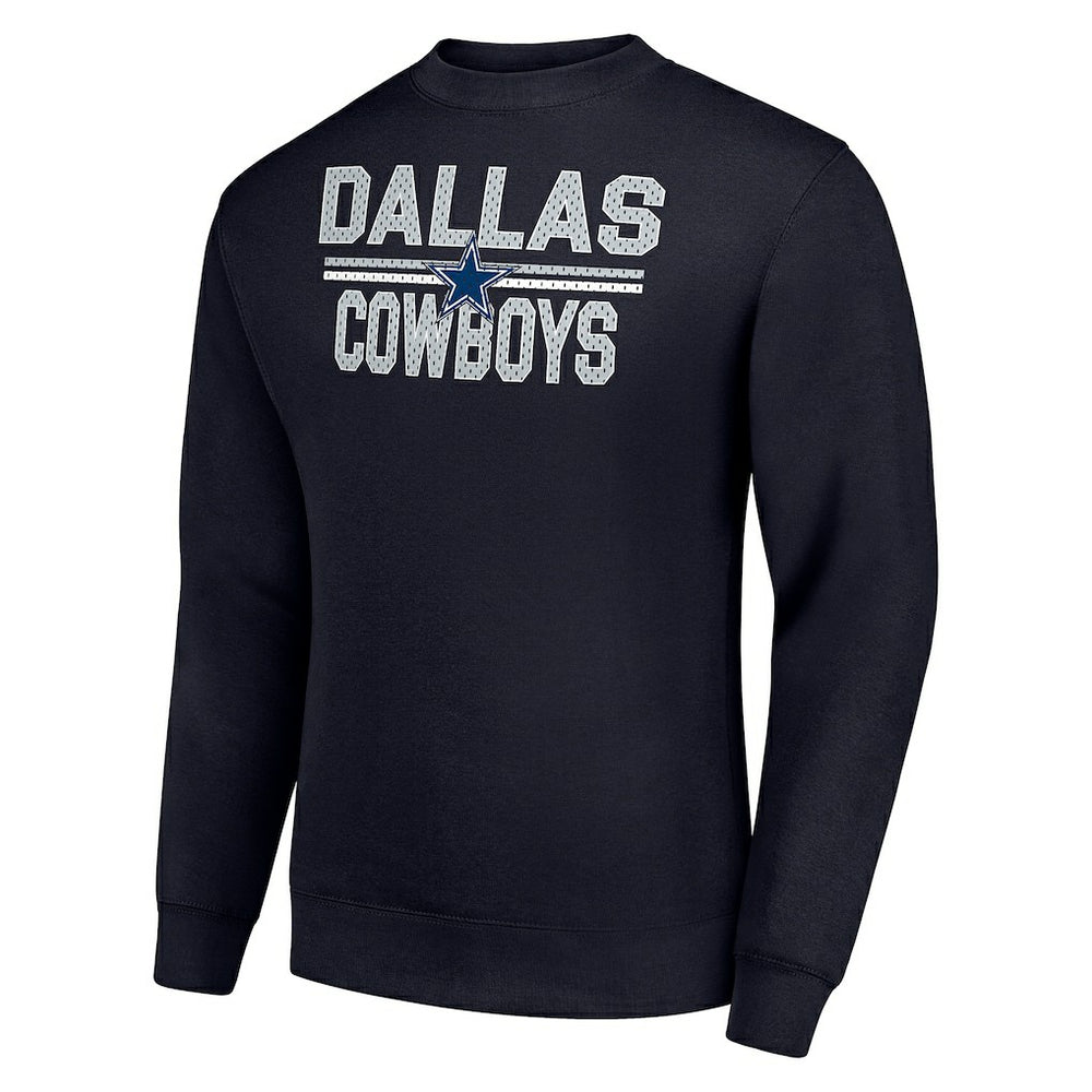Dallas Cowboys Starter Team Mesh Print Graphic Pullover Sweatshirt Navy - NFL