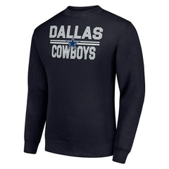Dallas Cowboys Starter Team Mesh Print Graphic Pullover Sweatshirt Navy - NFL