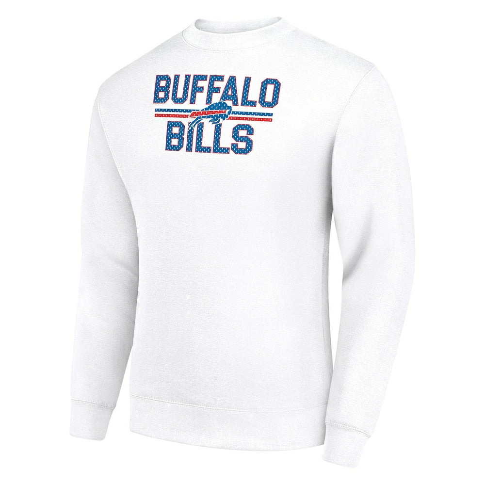 Buffalo Bills Starter Team Mesh Print Graphic Pullover Sweatshirt White - NFL
