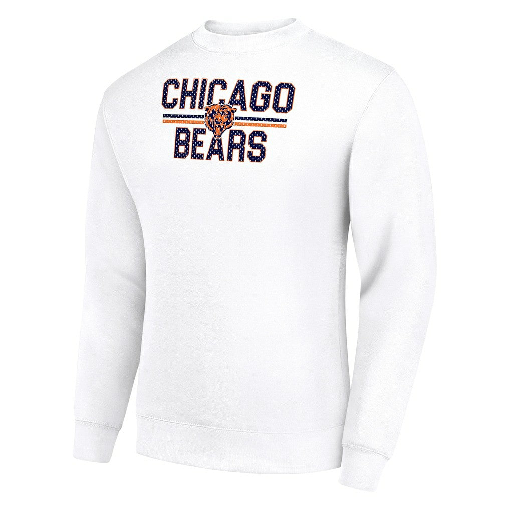 Chicago Bears Starter Team Mesh Print Graphic Pullover Sweatshirt White - NFL