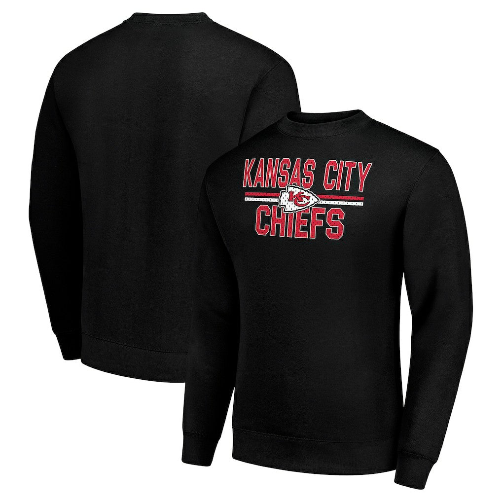 Kansas City Chiefs Starter Team Mesh Print Graphic Pullover Sweatshirt Black - NFL