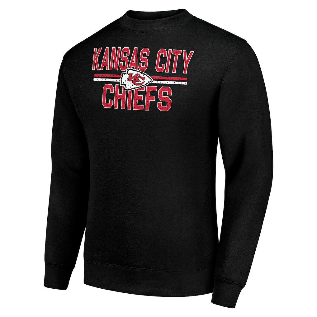 Kansas City Chiefs Starter Team Mesh Print Graphic Pullover Sweatshirt Black - NFL