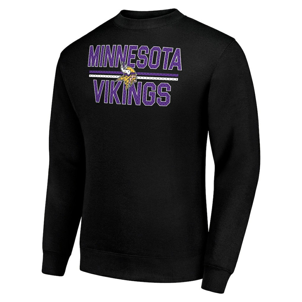 Minnesota Vikings Starter Team Mesh Print Graphic Pullover Sweatshirt Black - NFL
