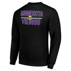 Minnesota Vikings Starter Team Mesh Print Graphic Pullover Sweatshirt Black - NFL