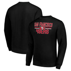 San Francisco 49ers Starter Team Mesh Print Graphic Pullover Sweatshirt Black - NFL