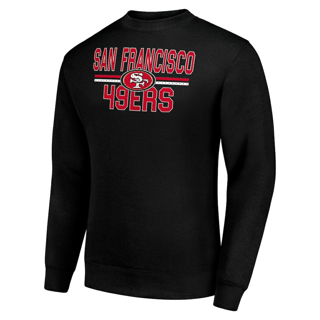 San Francisco 49ers Starter Team Mesh Print Graphic Pullover Sweatshirt Black - NFL
