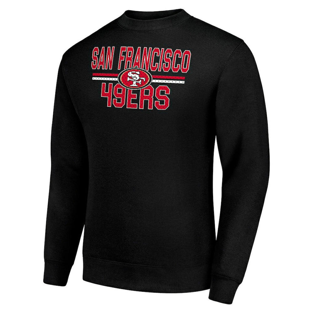 San Francisco 49ers Starter Team Mesh Print Graphic Pullover Sweatshirt Black - NFL