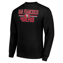 San Francisco 49ers Starter Team Mesh Print Graphic Pullover Sweatshirt Black - NFL