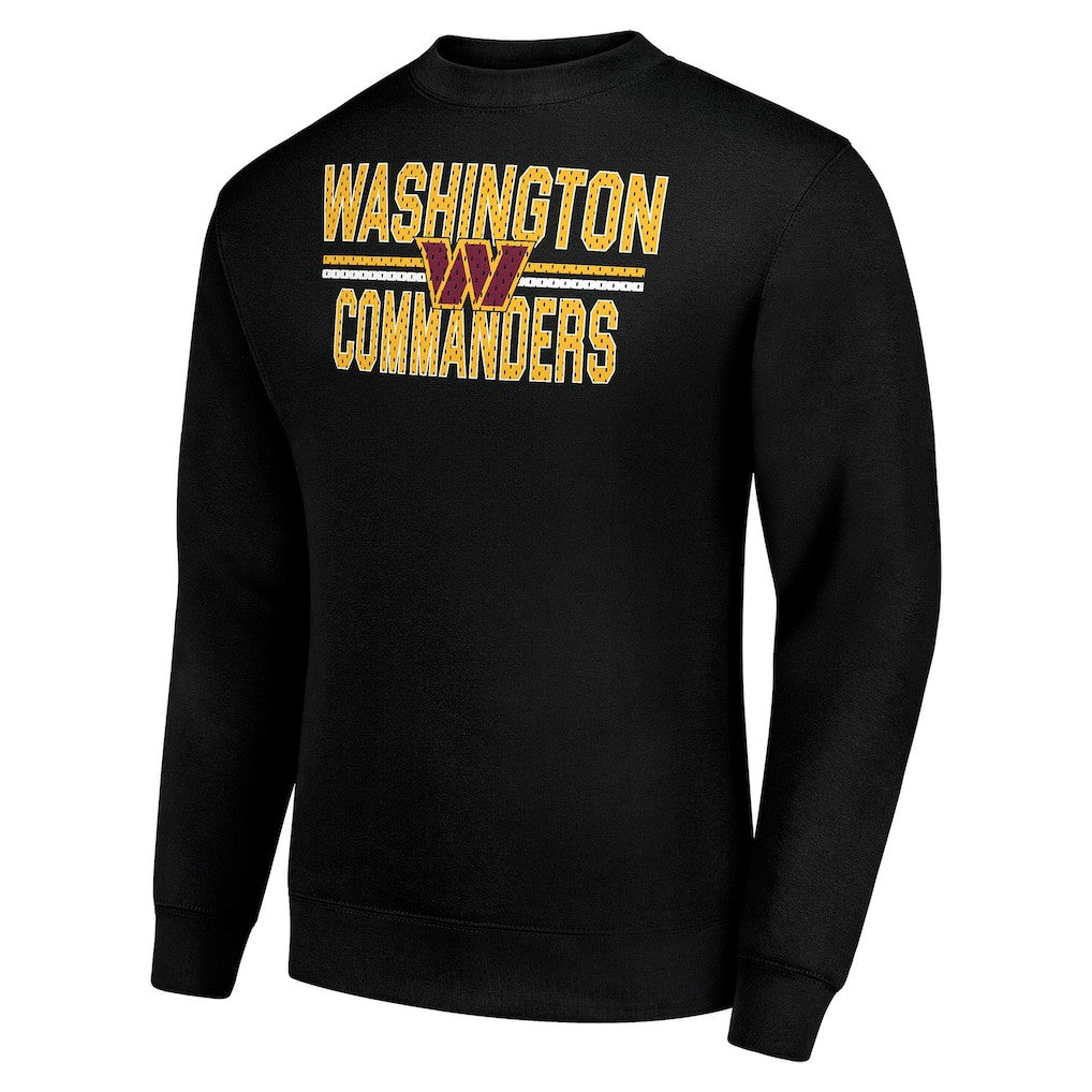 Washington Commanders Starter Team Mesh Print Graphic Pullover Sweatshirt Black - NFL