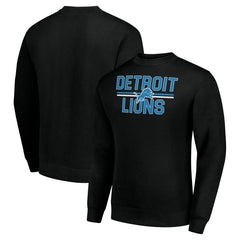 Detroit Lions Starter Team Mesh Print Graphic Pullover Sweatshirt Black - NFL