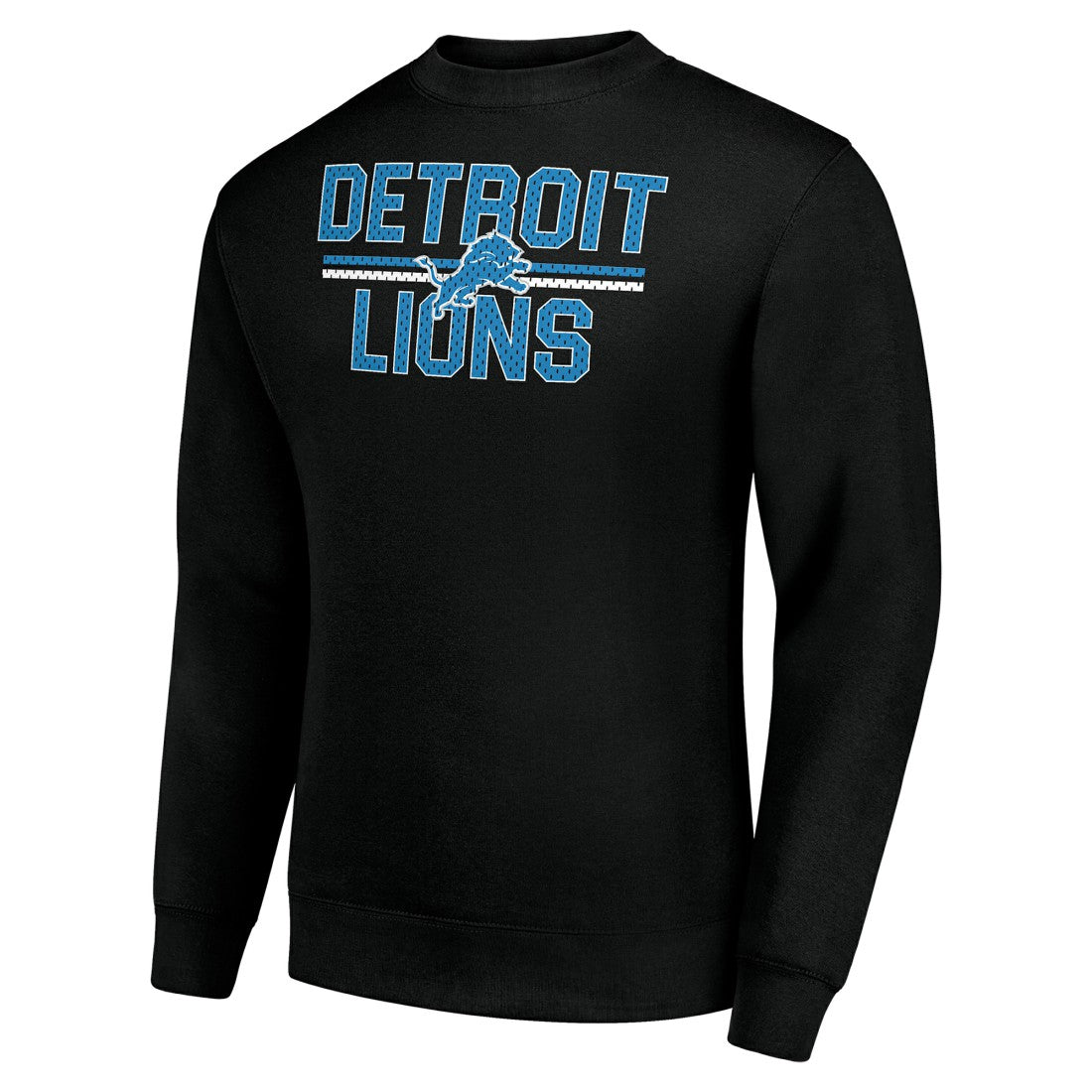 Detroit Lions Starter Team Mesh Print Graphic Pullover Sweatshirt Black - NFL