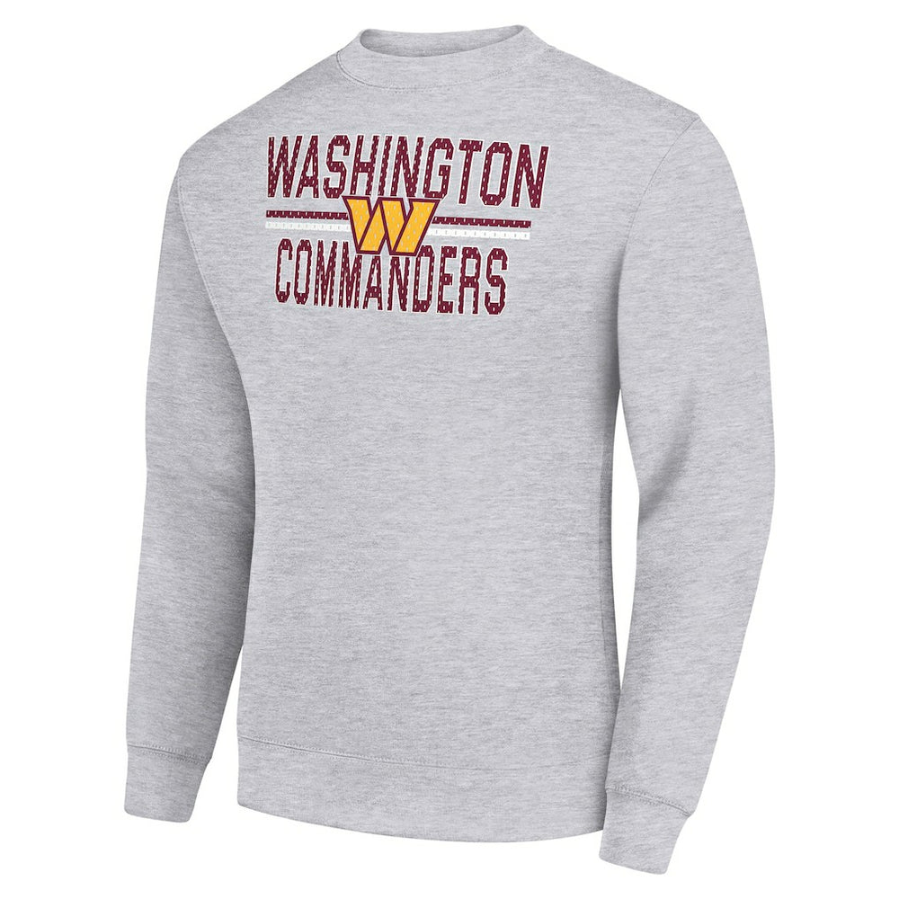 Washington Commanders Starter Team Mesh Print Graphic Pullover Sweatshirt Heather Gray - NFL