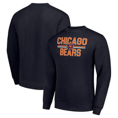 Chicago Bears Starter Team Mesh Print Graphic Pullover Sweatshirt Navy - NFL