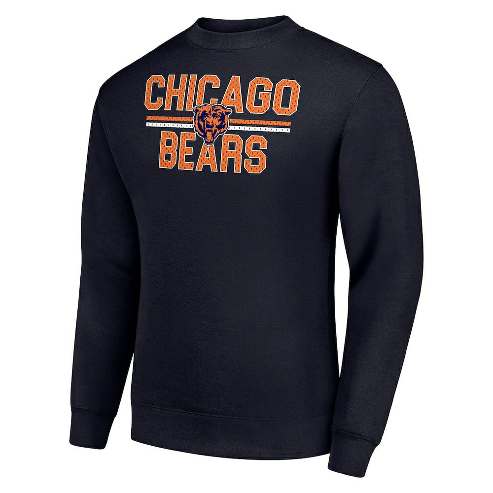 Chicago Bears Starter Team Mesh Print Graphic Pullover Sweatshirt Navy - NFL