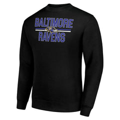 Baltimore Ravens Starter Team Mesh Print Graphic Pullover Sweatshirt Black - NFL
