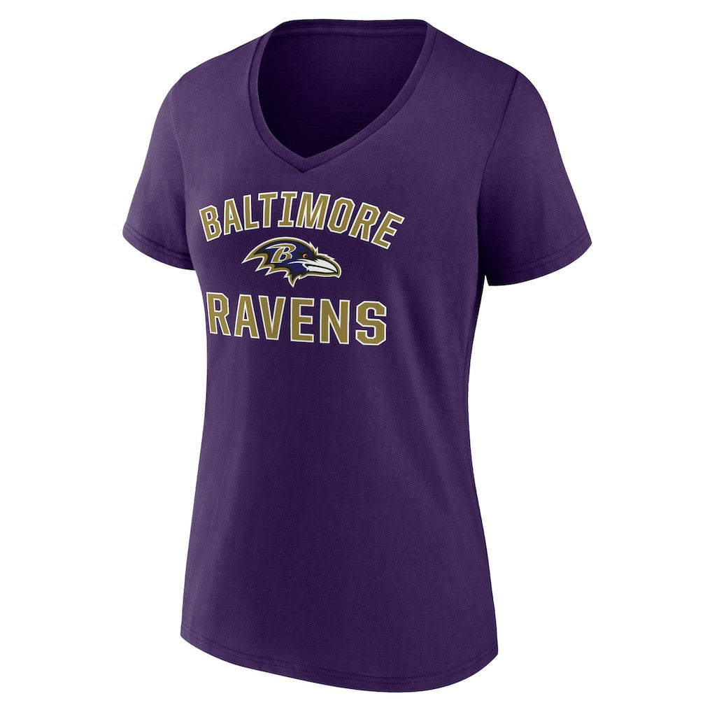 Baltimore Ravens Women's Victory Arch V-Neck T-Shirt Purple - NFL