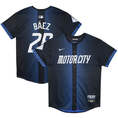 Javier Baez Detroit Tigers Nike Preschool 2024 City Connect Limited Jersey - Navy | MLB Jerseys