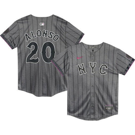 Pete Alonso New York Mets Nike Preschool 2024 City Connect Limited Player Jersey - Graphite | MLB Jerseys
