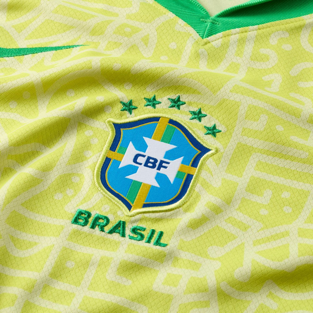 Nike Brazil National Team Women's 2024 Home Stadium Replica Jerseys – Yellow
