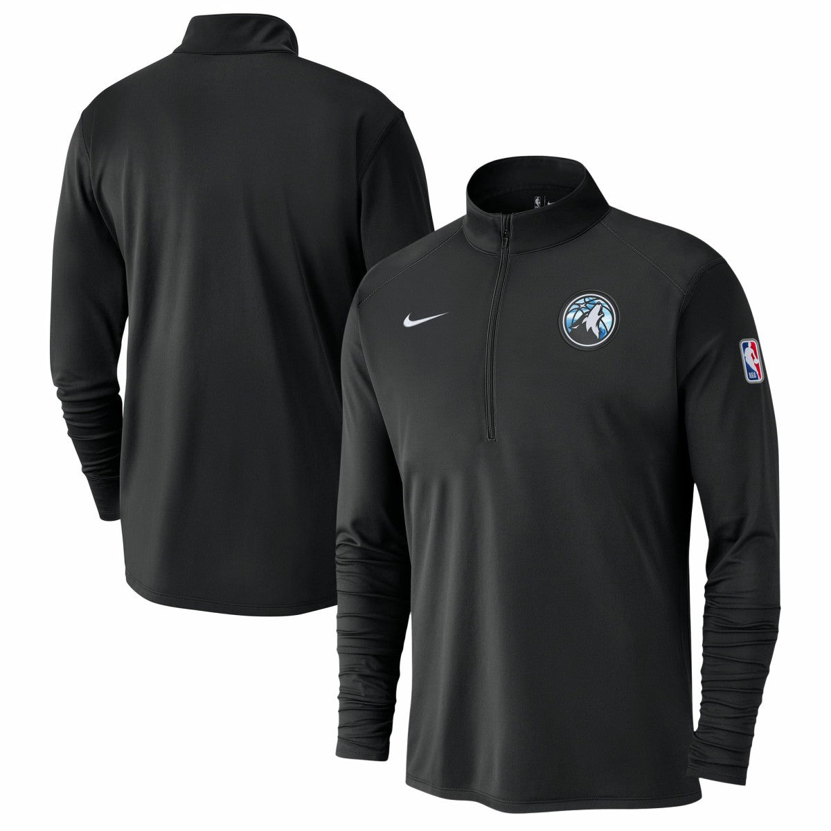Nike - Minnesota Timberwolves 2024/25 City Edition Authentic Coaches Performance Half-Zip Top - Black