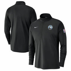 Nike - Minnesota Timberwolves 2024/25 City Edition Authentic Coaches Performance Half-Zip Top - Black