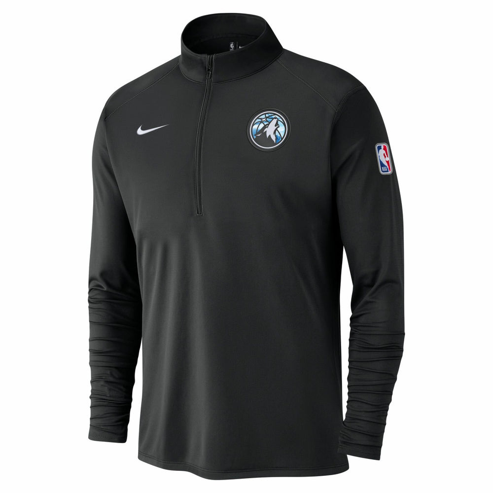 Nike - Minnesota Timberwolves 2024/25 City Edition Authentic Coaches Performance Half-Zip Top - Black