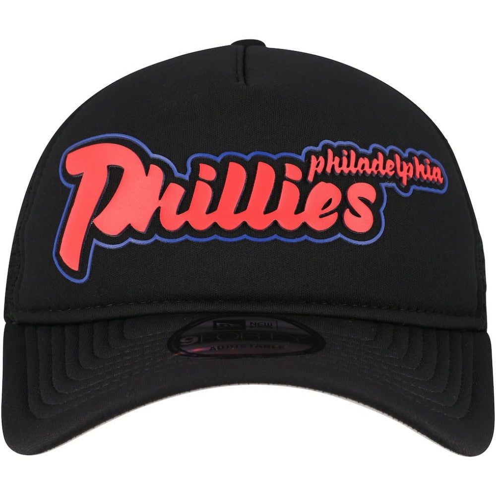 Philadelphia Phillies New Era Retro Bold A-Frame Trucker 9FORTY Adjustable Hat for sale