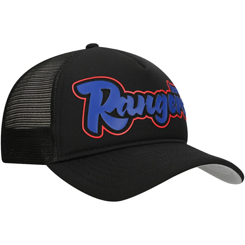 Texas Rangers New Era Retro Bold A-Frame Trucker 9FORTY Adjustable Hat Lifestyle