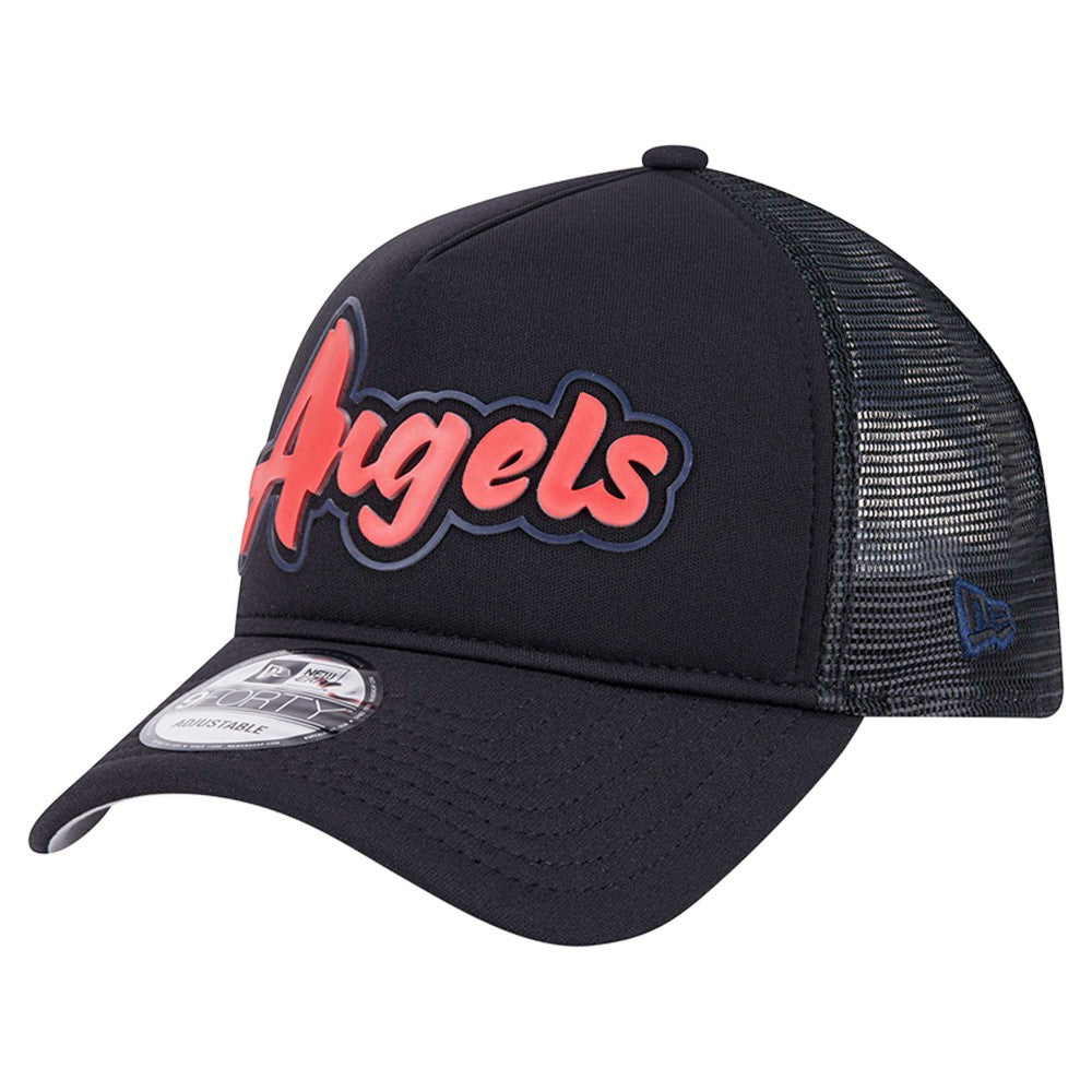 Los Angeles Angels New Era Retro Bold A-Frame Trucker 9FORTY Adjustable Hat for sale