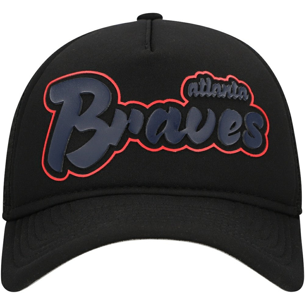 Atlanta Braves New Era Retro Bold A-Frame Trucker 9FORTY Adjustable Hat On Sale