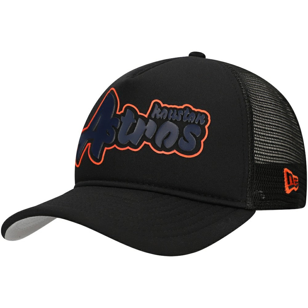 Houston Astros New Era Retro Bold A-Frame Trucker 9FORTY Adjustable Hat On Sale
