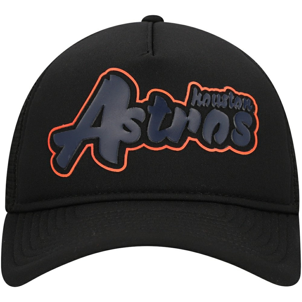 Houston Astros New Era Retro Bold A-Frame Trucker 9FORTY Adjustable Hat On Sale