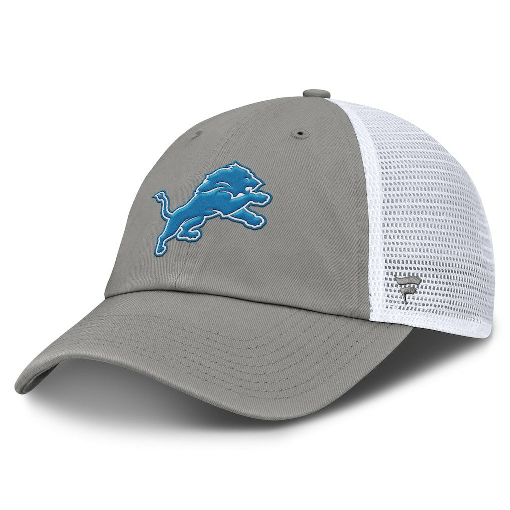 Detroit Lions Trucker Adjustable Hat Gray/White - Fanatics