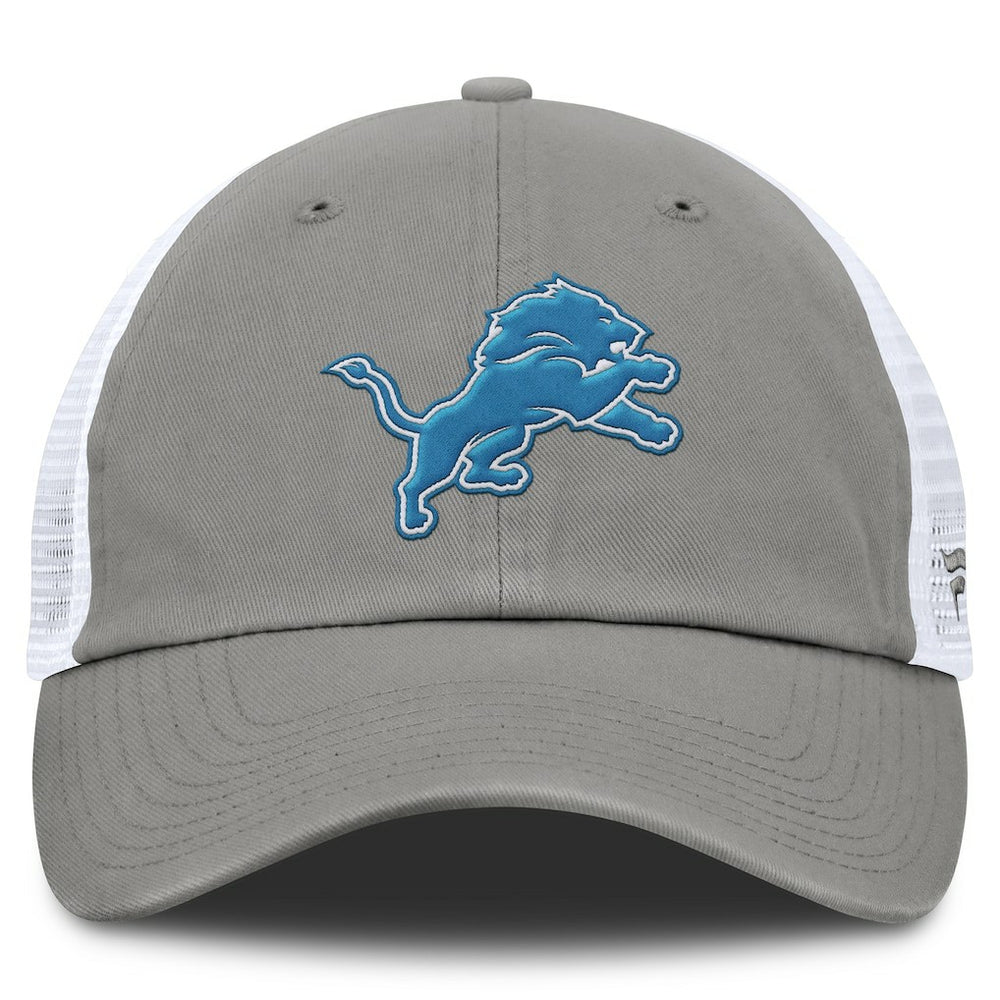 Detroit Lions Trucker Adjustable Hat Gray/White - Fanatics