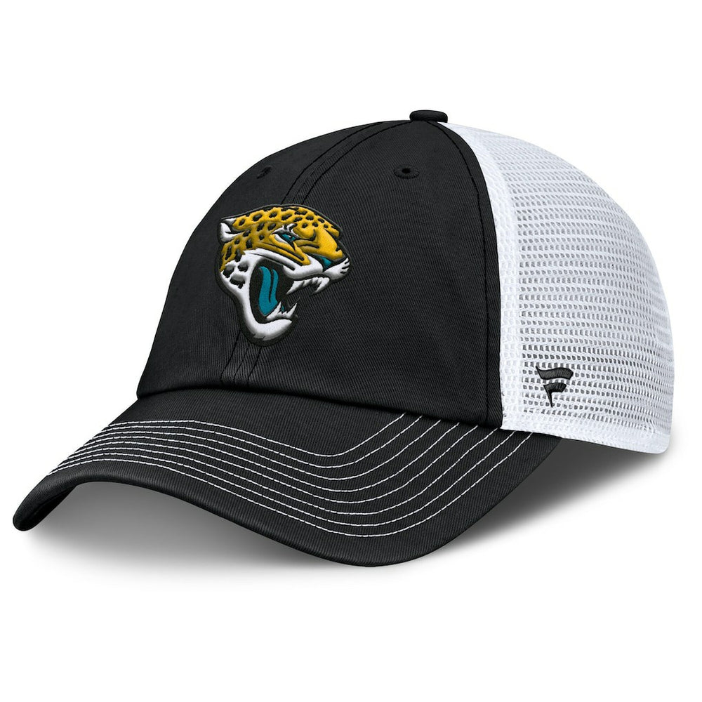 Jacksonville Jaguars Trucker Adjustable Hat Black/White - Fanatics