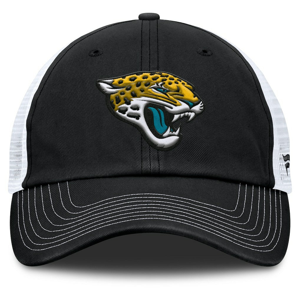 Jacksonville Jaguars Trucker Adjustable Hat Black/White - Fanatics