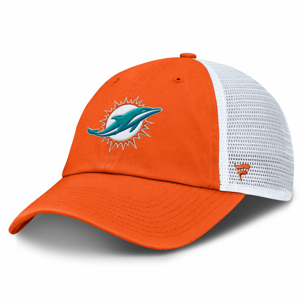 Miami Dolphins Trucker Adjustable Hat Orange/White - Fanatics
