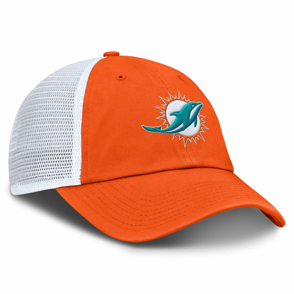 Miami Dolphins Trucker Adjustable Hat Orange/White - Fanatics