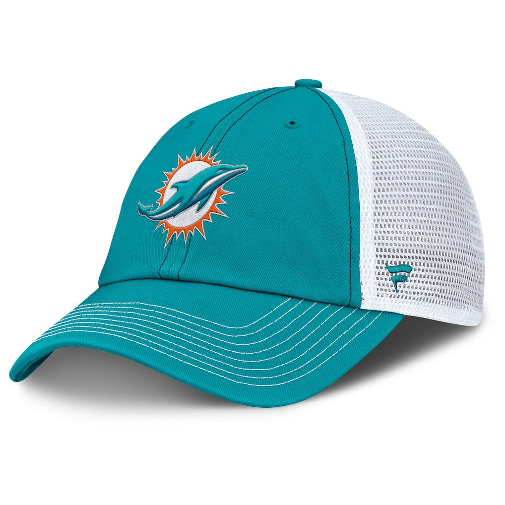 Miami Dolphins Trucker Adjustable Hat Aqua/White - Fanatics