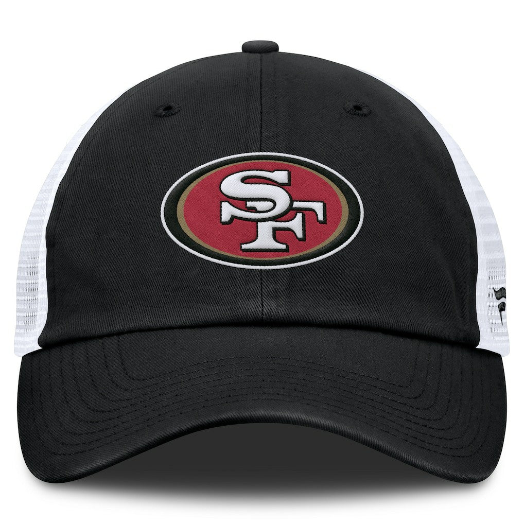 San Francisco 49ers Trucker Adjustable Hat Black/White - Fanatics