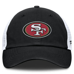 San Francisco 49ers Trucker Adjustable Hat Black/White - Fanatics