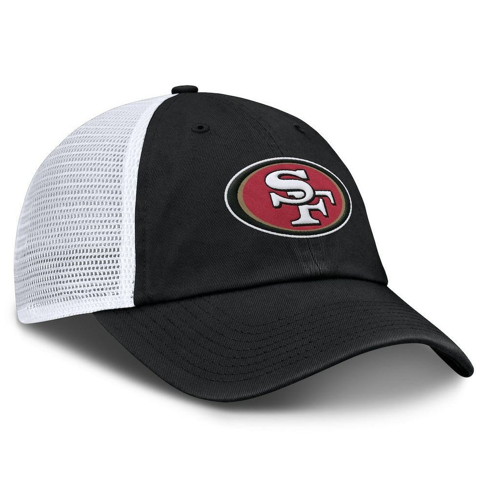 San Francisco 49ers Trucker Adjustable Hat Black/White - Fanatics