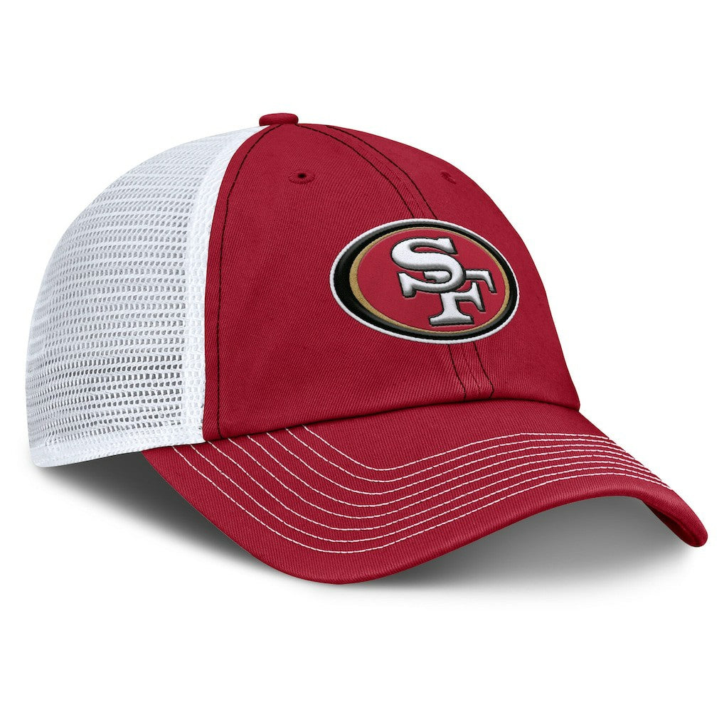 San Francisco 49ers Trucker Adjustable Hat Scarlet/White - Fanatics