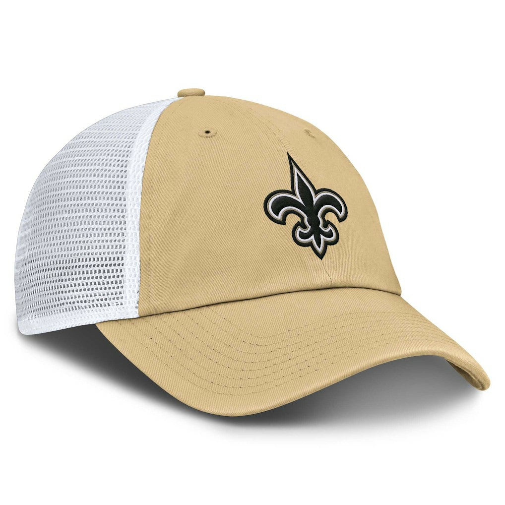 New Orleans Saints Trucker Adjustable Hat Gold/White - Fanatics