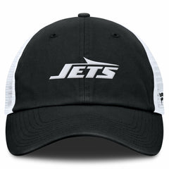 New York Jets Trucker Adjustable Hat Black/White - Fanatics